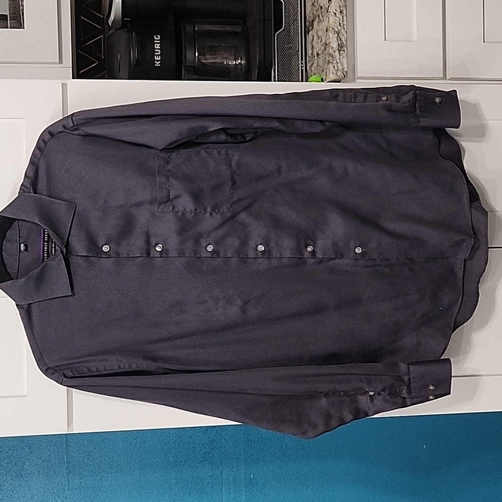 Charcoal Grey Geoffrey Been Classic Fit No Iron Dress Shirt